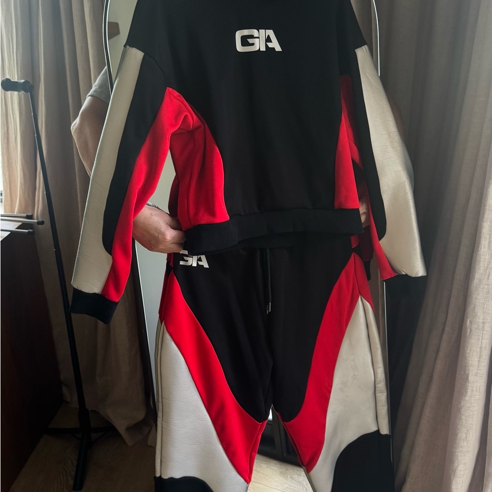 I.AM.GIA Black and Red Hoodie and Joggers